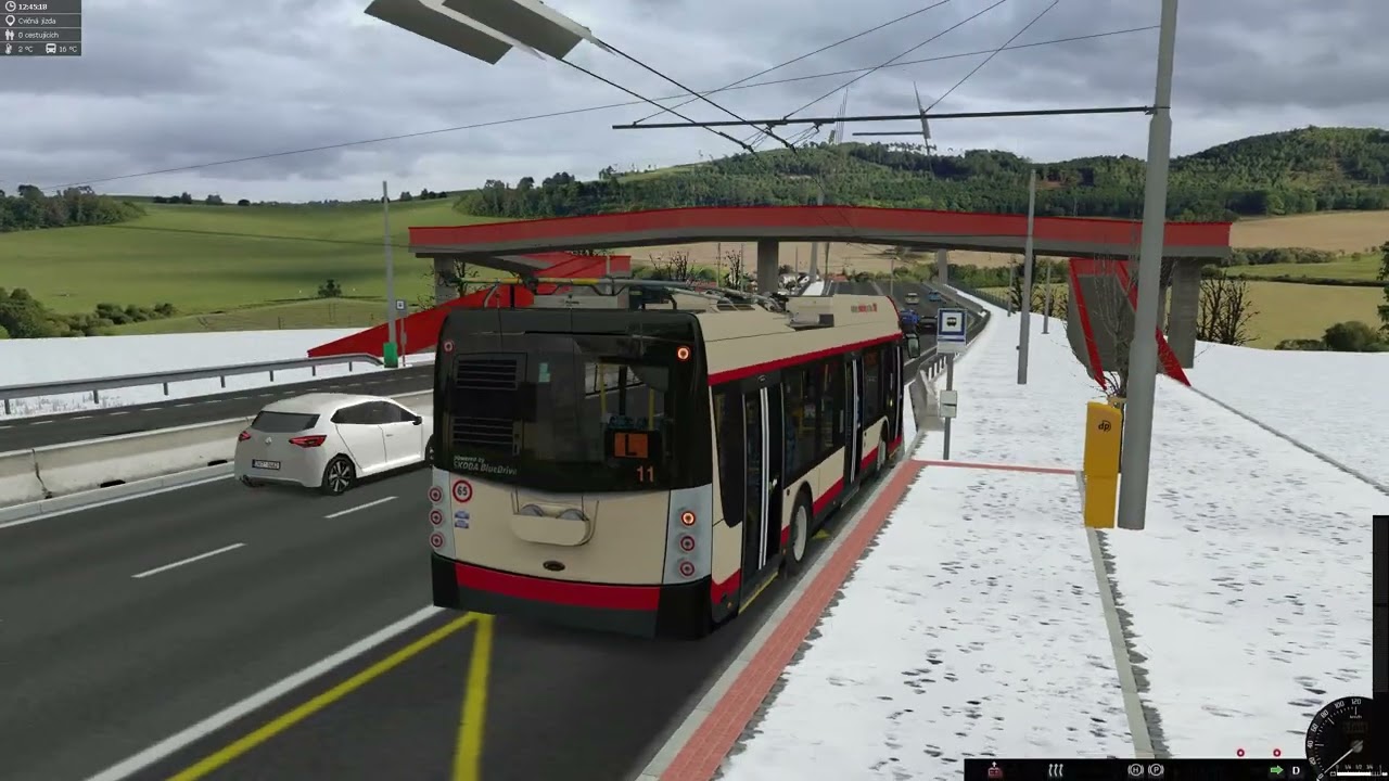 Simt simulator - nahazování tykadel se škodou 32tr Ev.č.11.Jihlava