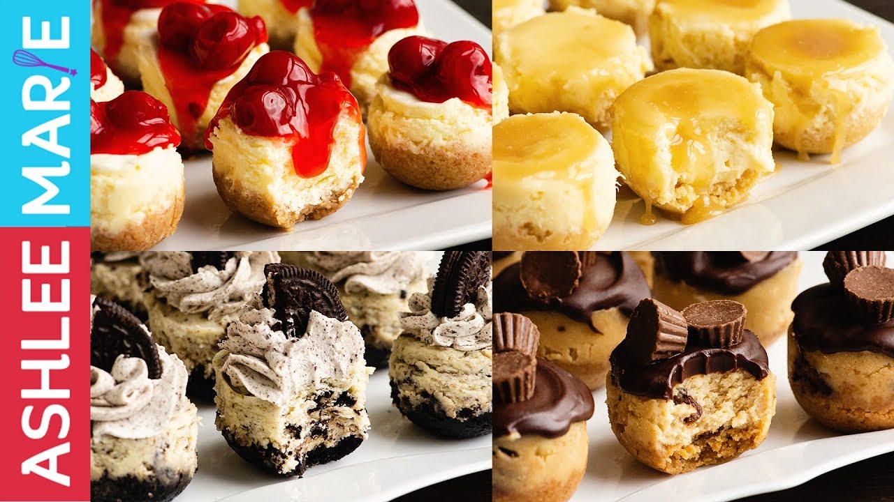 Instant Pot Cheesecake Bites - 4 flavors - classic, oreo, caramel and peanut butter