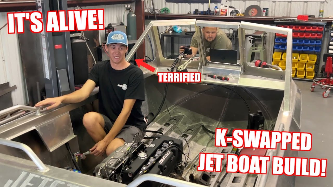 FIRST START On Our K-Swapped JET BOAT!