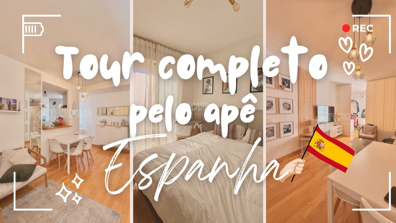 TOUR PELO MEU APARTAMENTO NA ESPANHA + FIZEMOS UM QUARTO NA SALA