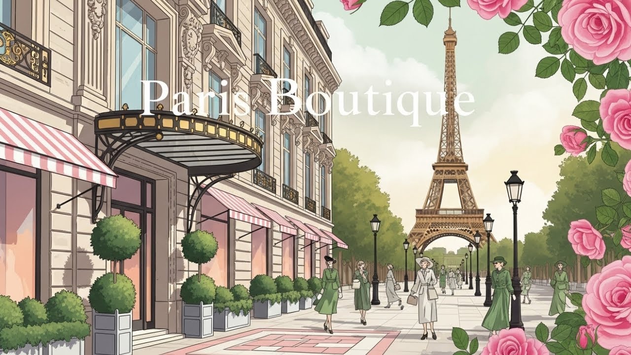 Paris Rainy Evening 🌧️ French Instrumental Jazz | Soft Café Ambience
