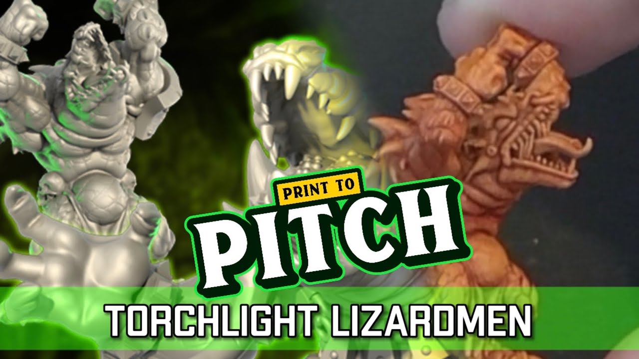 Torchlight Lizardmen Team - 3D Printing Blood Bowl | Print to Pitch (Bonehead Podcast)