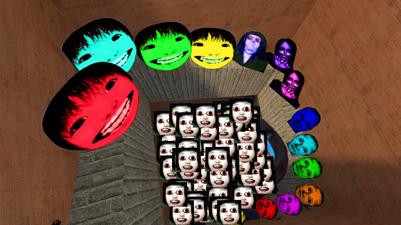 Yoshie, Obunga and Kuchisake onna In Maze Nextbot Garry's Mod