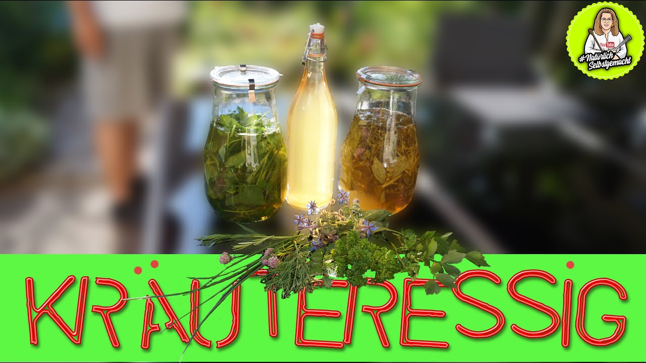 Kräuter Essig ganz einfach selbst machen - als Basis für leckere Salatdressings