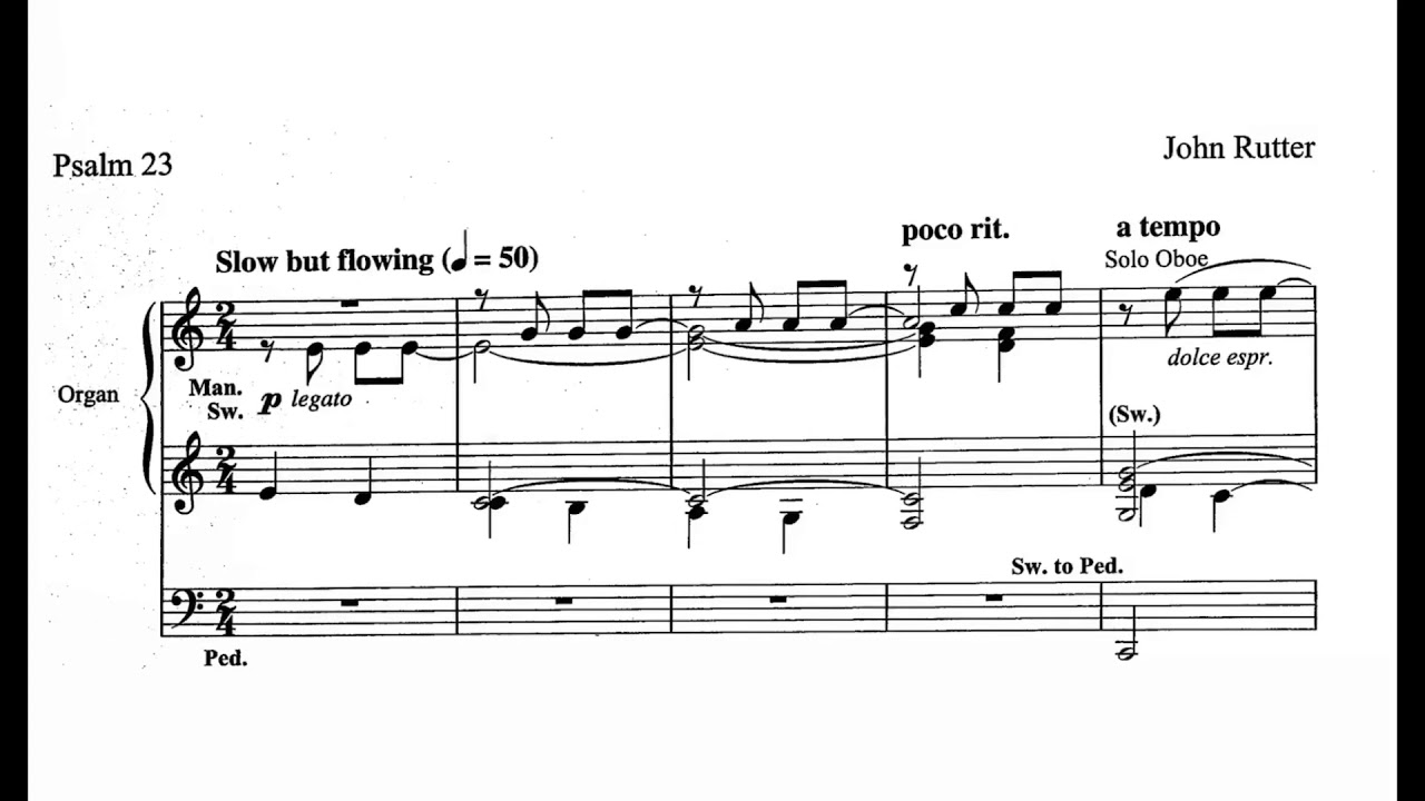 John Rutter | The Lord is my Shepherd (with score)