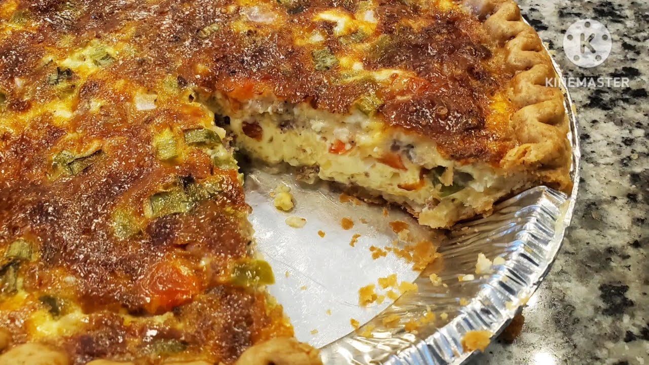 Sausage, Cheese and Veggie Quiche!