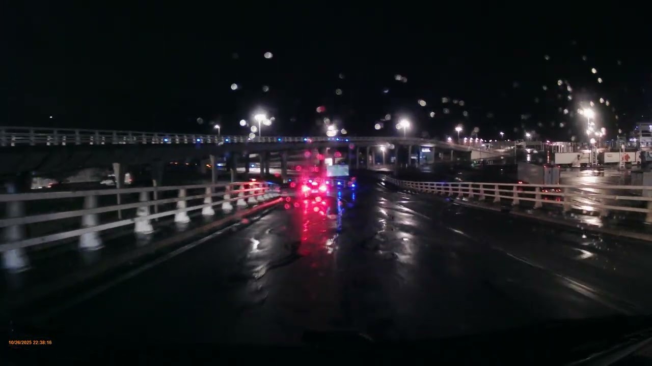 Disembarking the ferry at Calais and heading to Boulogne via A16