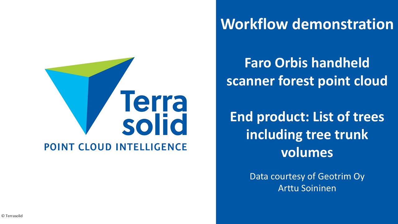 Faro Orbis Tree Trunk Volumes using TerraScan