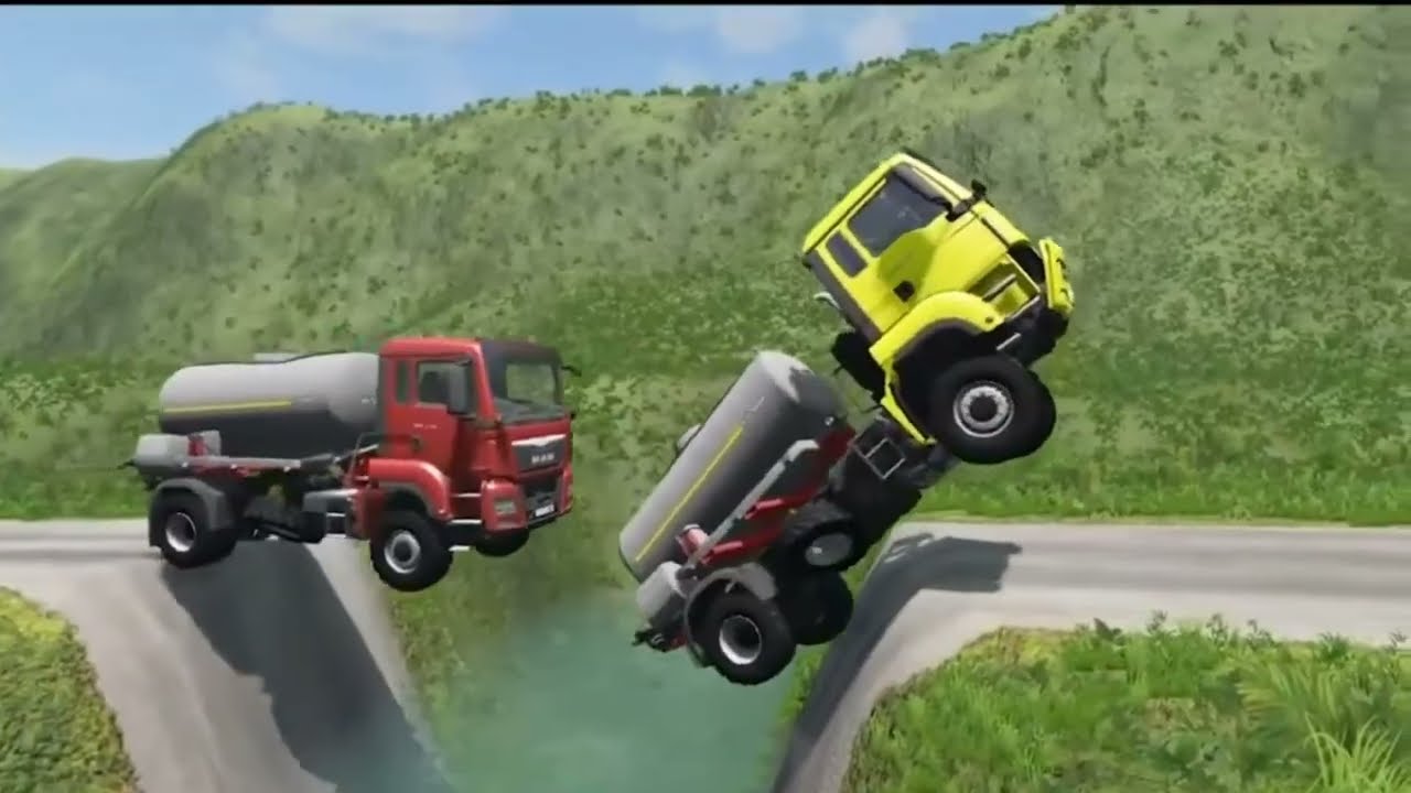 Truck Car Crash Epic Moment Accident Compilation - Beamng Drive - Beamng 4 Crash 