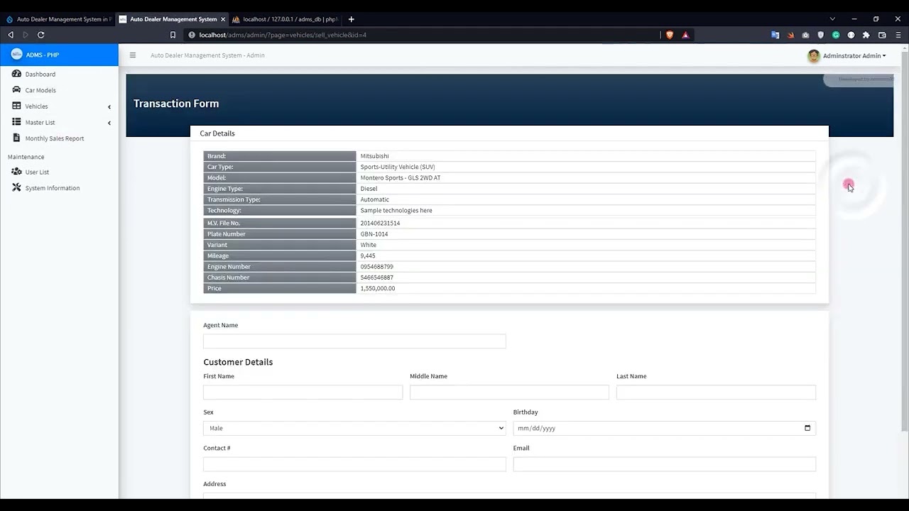 MAGARI SELLERS: Auto Dealer Management System