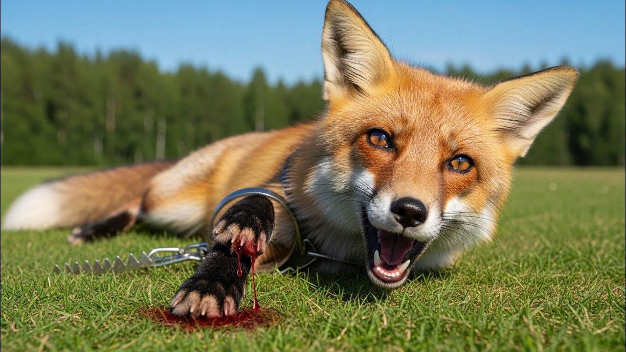 Injured Fox Trapped and Screaming from hurt || Brave GRT team rescued Fox