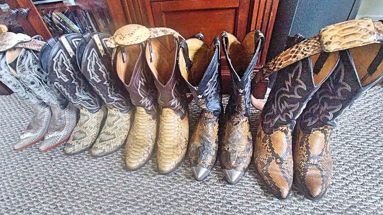 Vintage snake boot collection! Tony Lama, Panhandle Slim and more 🐍