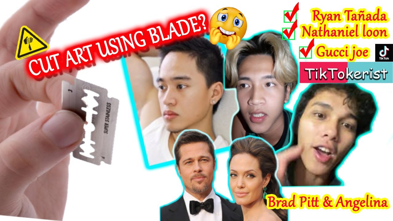 Tiktok trend Cut Art Compilation | Ryan Ta&ntilde;ada | Nathaniel Loon | JT & Brad Pitt & Angelina