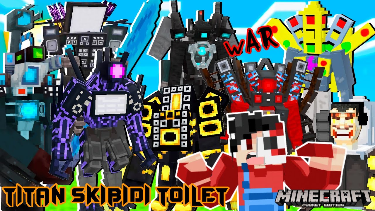 TITAN SKIBIDI TOILET sa MINECRAFT PE | SOBRANG LAKAS ni TRI TITAN