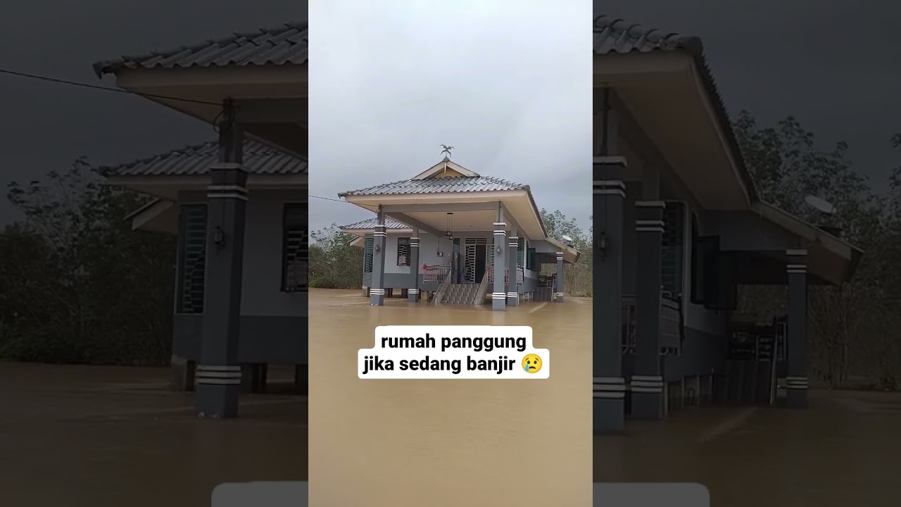 Kondisi Rumah Panggung Saat Banjir Melanda #reels #shorts #fyp