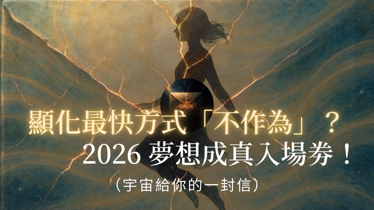 讓夢想自動成真？2026最重要的顯化心法：放下執著不作為，奇蹟才有空間發生！2026能量 | 允許法則 | 顯化豐盛 | 高頻顯化 | 量子法則 | 意識覺醒 | 靈性成長