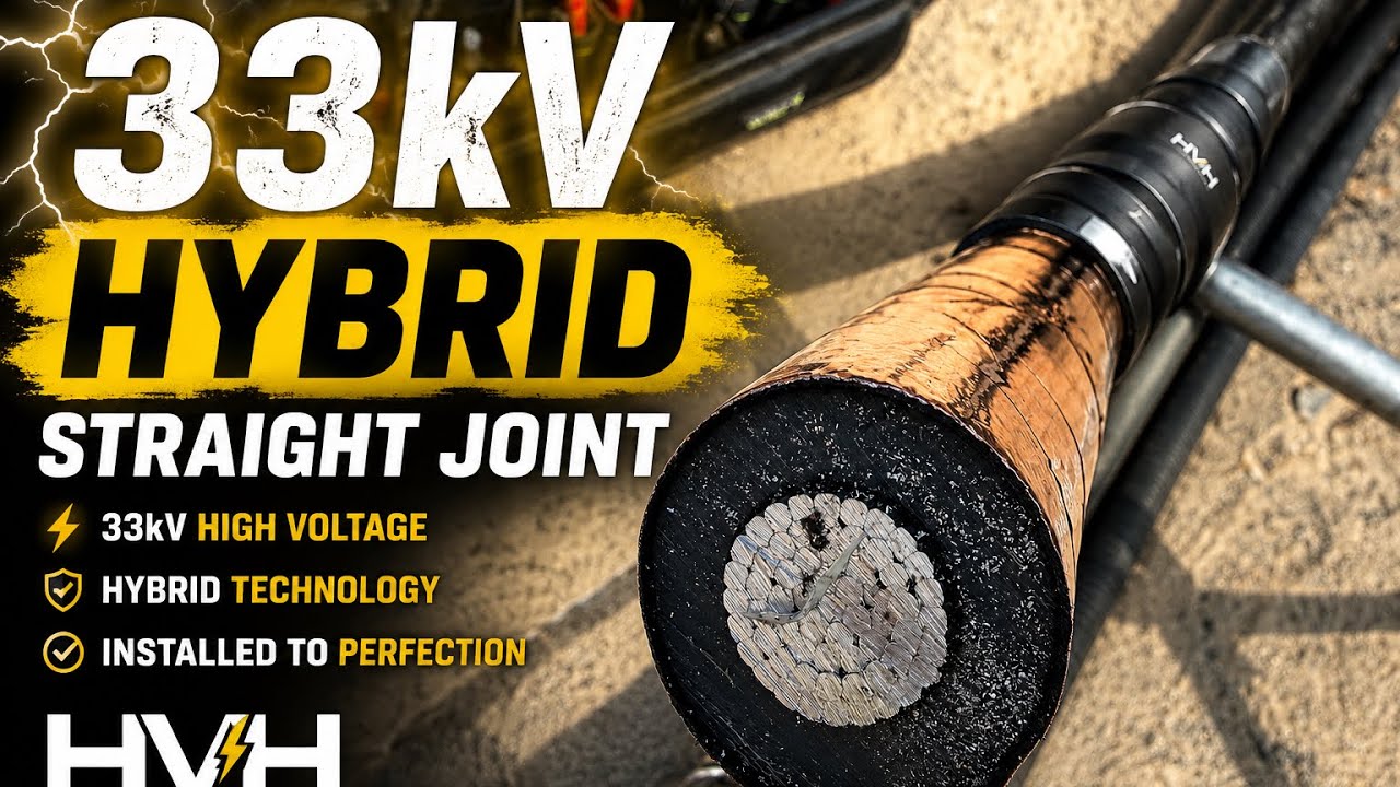 A full start-to-finish completing a 33kV High Voltage straight joint ⚡️
