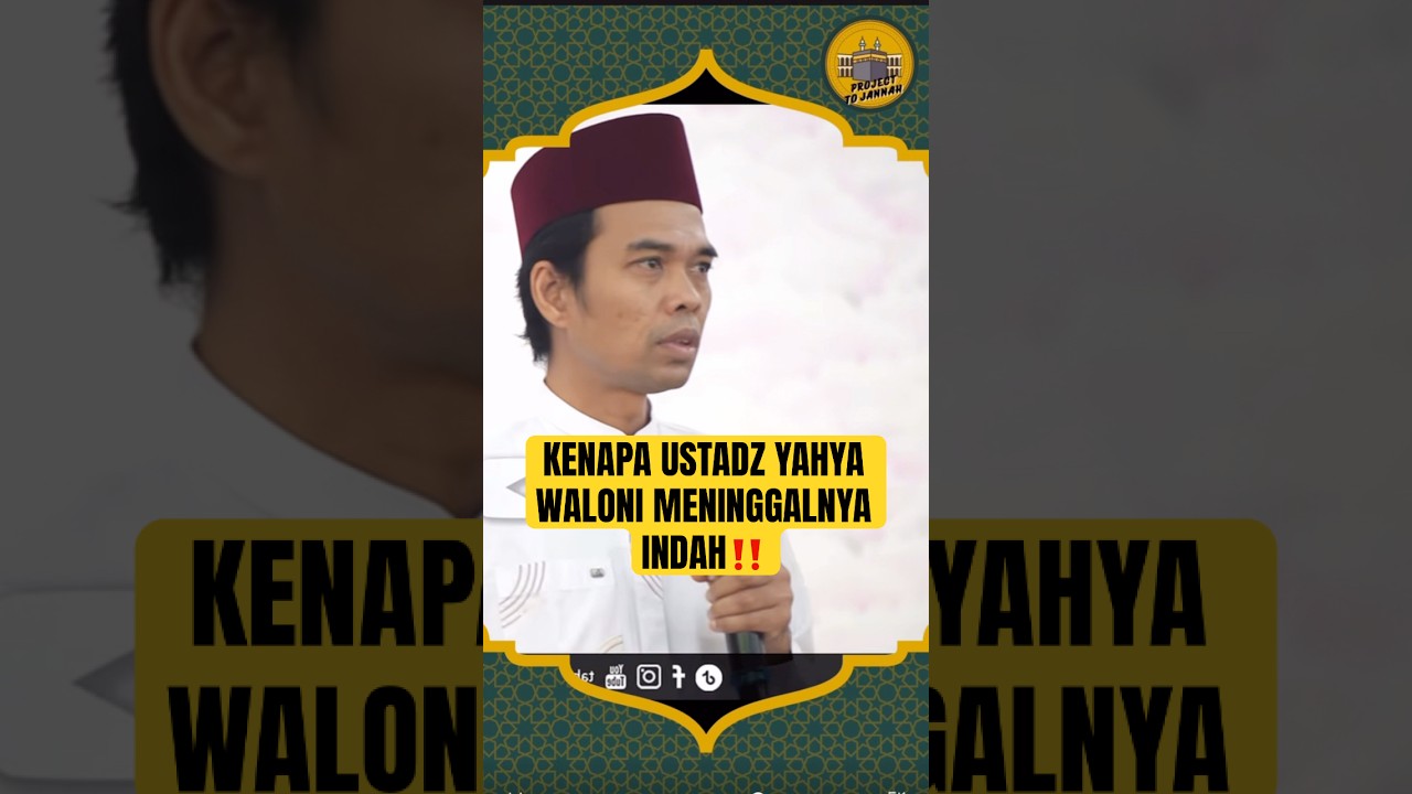 USTADZ YAHYA WALONI MENINGGALNYA INDAH‼️USTADZ ABDUL SOMAD #ustadzyahyawaloni #ustadzabdulsomad