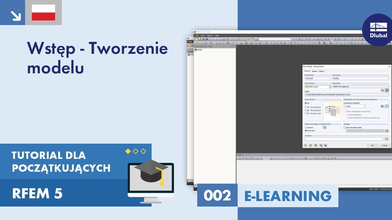 Tutorial dla początkujących w programie RFEM 5 | 002 Wstęp - Tworzenie modelu