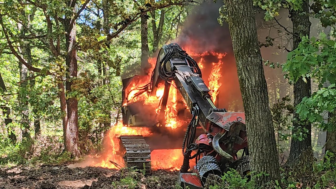 Firefighters Rush to Save Burning Machine AND STOP A FOREST FIRE!