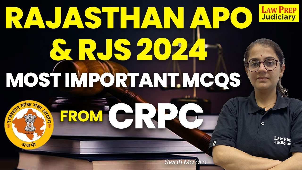 Rajasthan APO | RJS 2024 | Most Important MCQs from CrPC | Code of Criminal Procedure