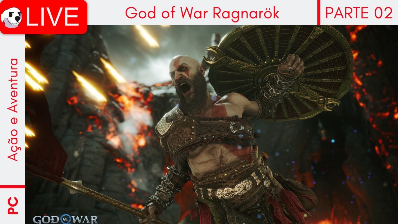 PRIMEIRA VEZ jogando God of War Ragnarök -  Dificuldade: Hard - !pix !discord !pc