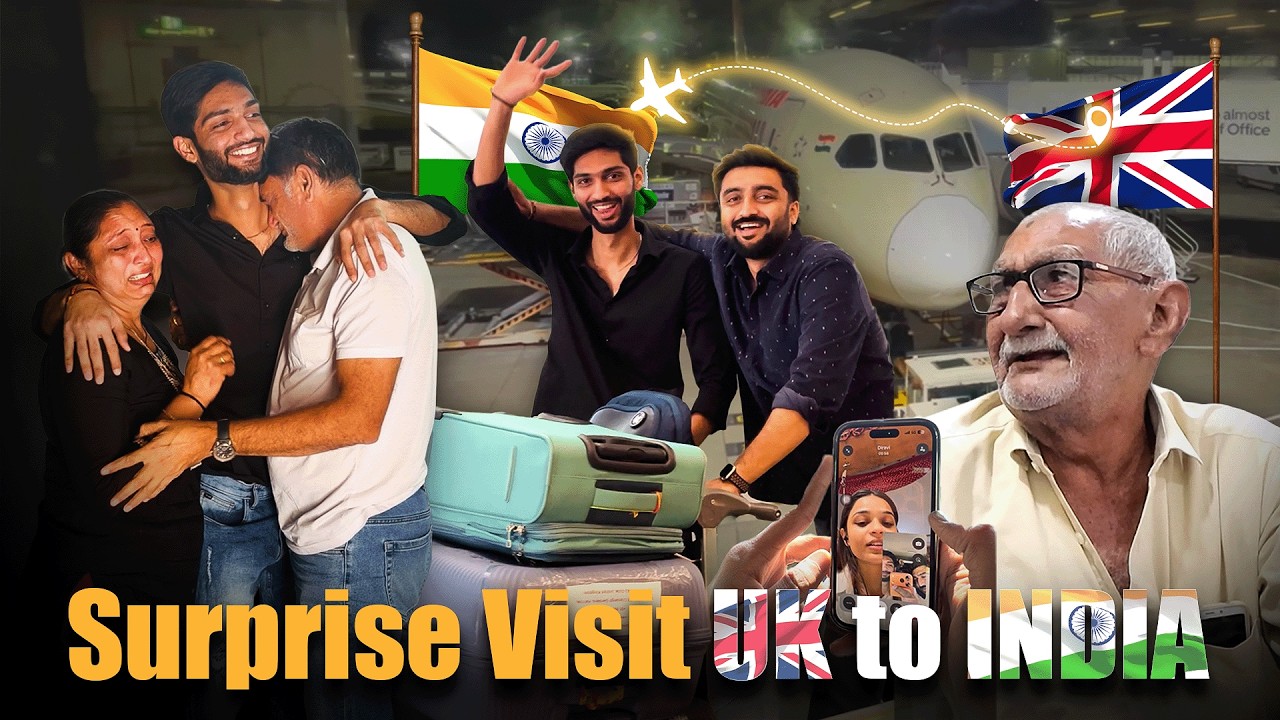 Surprise Visit 🇬🇧✈️🇮🇳 હર્ષિલ લંડનથી દિપ દિરાવીના લગ્ન માટે આવ્યો😍 - Emotional Vlog!!