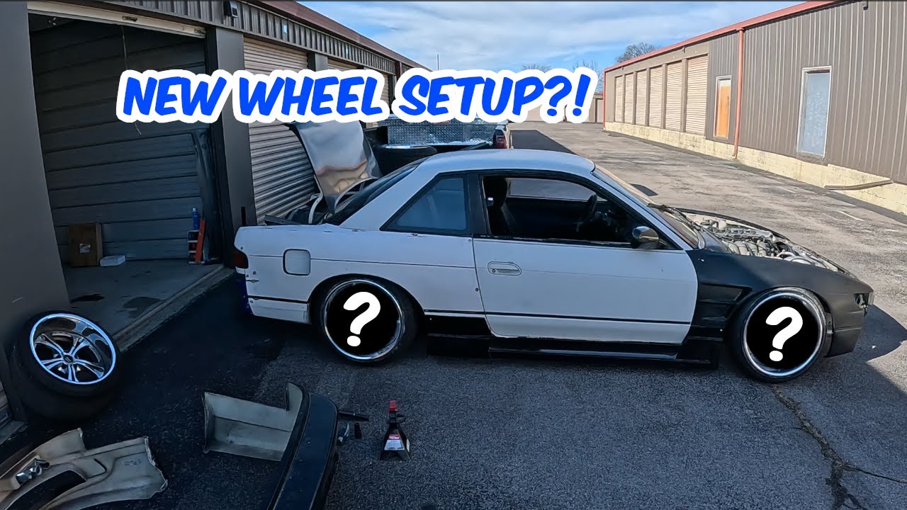 Dumping the 240sx on the new wheel set up (Work Wheels) (cops were not called)