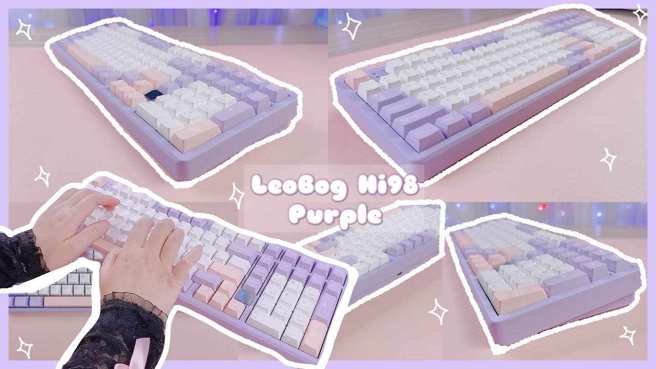 [4K] Unboxing Leobog Hi98 Aluminum Keyboard W/ NumberPad x WhatGeek 💜 Barbie Switches ~ Pre-Lubed! 😍