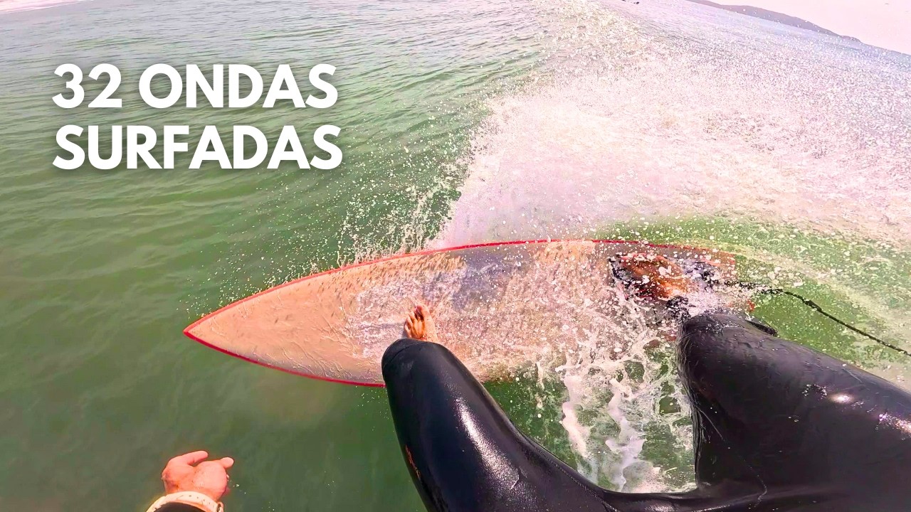 Encontrei um Inscrito no Mar e Surfei 32 Ondas! 🤙 - Surf Vlog POV