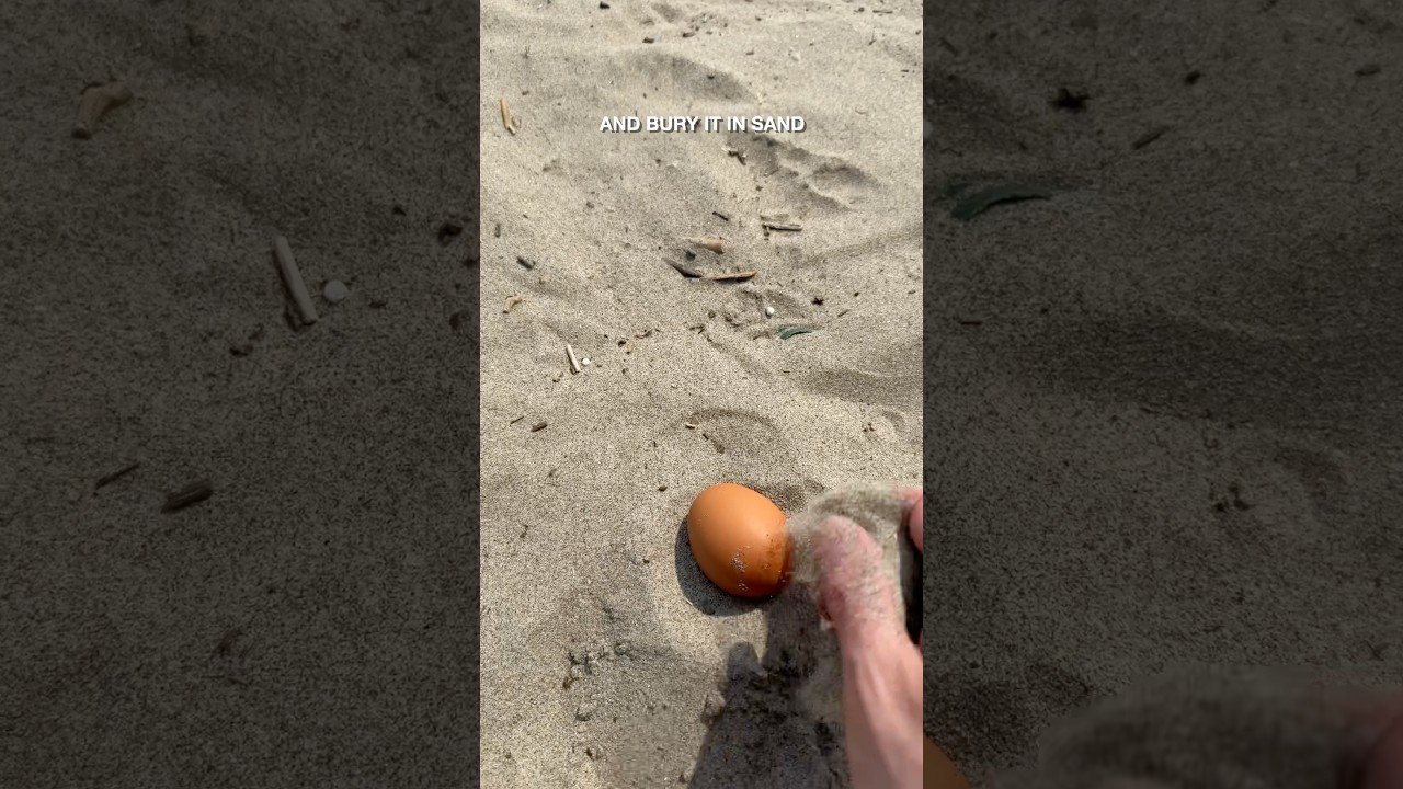Cooking with Sand                           #egg #hardboiledeggs