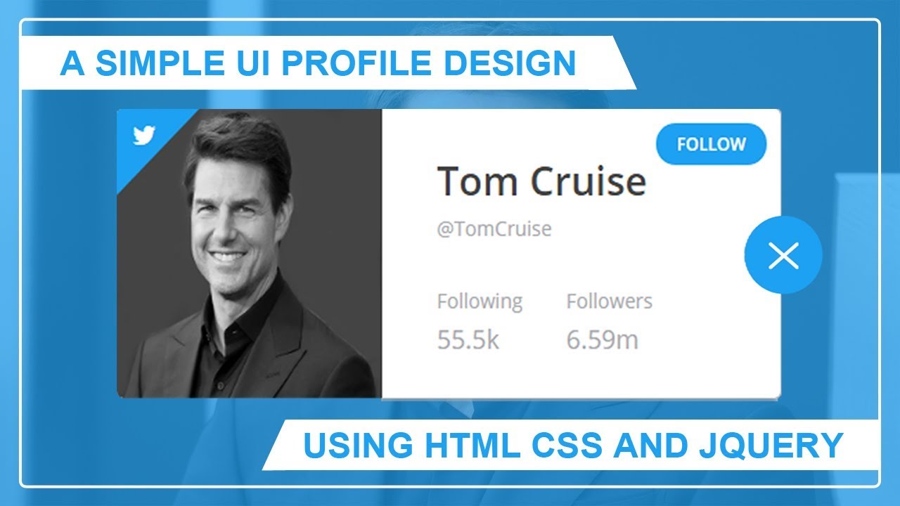 Simple UI Profile Card Design Using HTML & CSS - UI Card Design - Profile Card Design