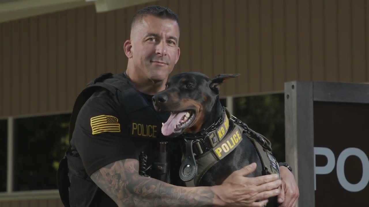 Ed and K-9 Duke, 2021 K-9 Hero Awards - K-9 Flash Legacy Award Winner by Project K-9 Hero