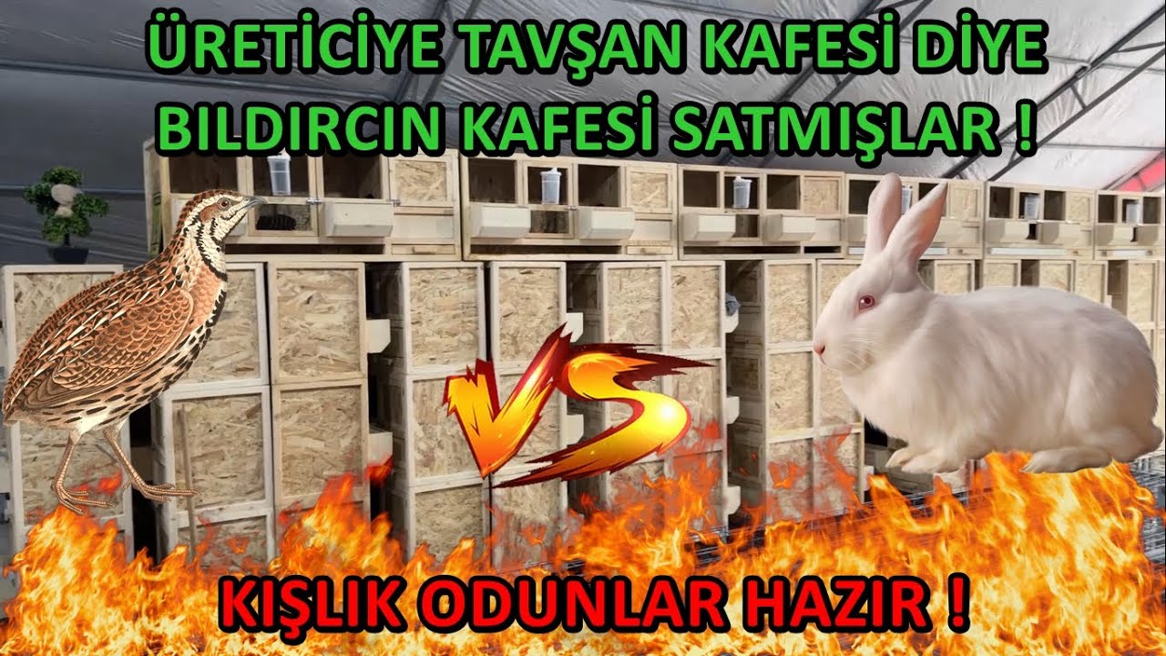 TAVŞANLARIN DOĞUMUNA ZOR YETİŞTİK | ÜRETİCİYE TAVŞAN KAFESİ DİYE BILDIRCIN KAFESİ SATMIŞLAR
