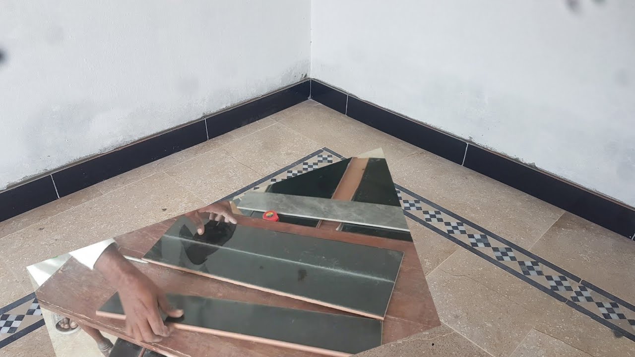 How to install ceramic tile skirting | making tiles skirting | black tile skirting installations