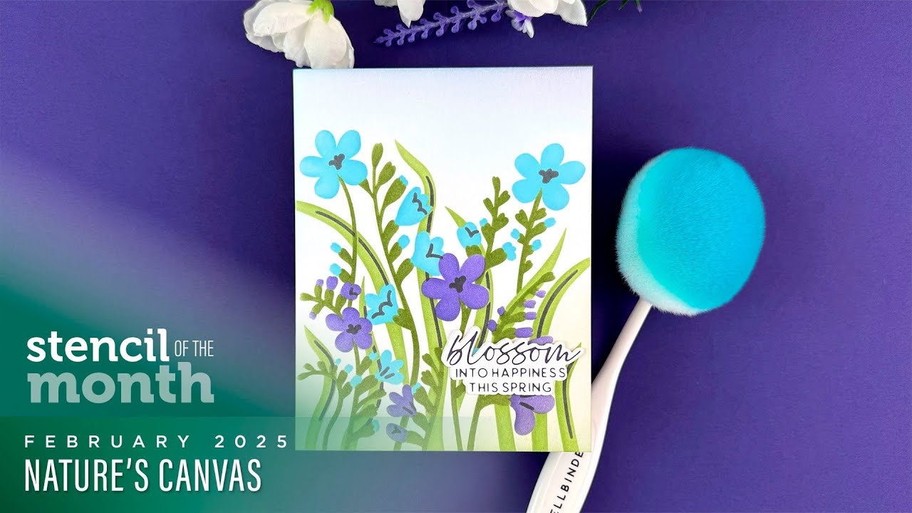 Spellbinders February 2025 Stencil of the Month &ndash; Nature&rsquo;s Canvas
