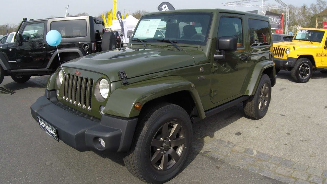 JEEP WRANGLER SARGE GREEN COLOUR TRAIL RATED SEVENTY FIVE YEARS EDITION MODEL 2017