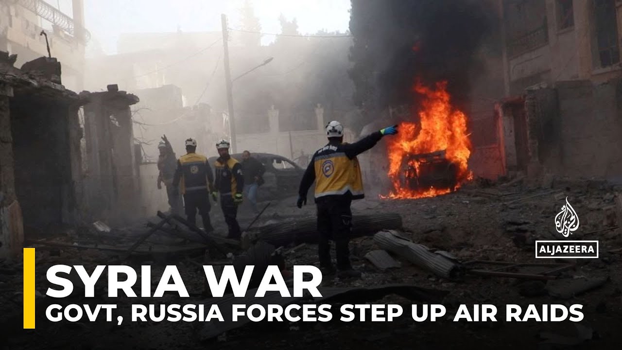 Syria, Russian forces step up air raids in a bid to slow opposition's advance