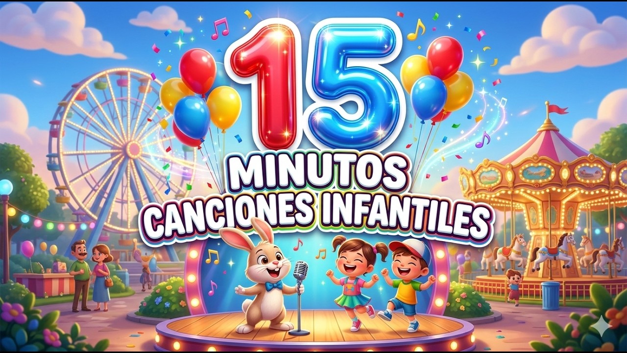 🌟 15 Minutos de Canciones Infantiles Alegres 🎵 Música para Jugar y Bailar 👶🎈