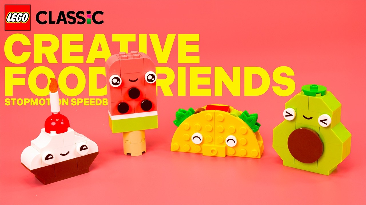 11039 LEGO CLASSIC CREATIVE FOOD FRIENDS // Animated Speed Build!