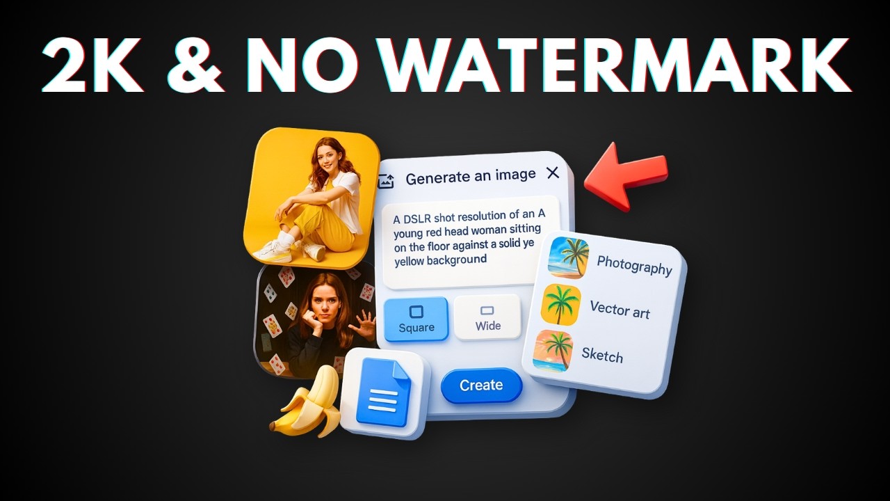 How to Use Gemini NANO BANANA PRO in Google Docs to Create Images WITHOUT Watermark