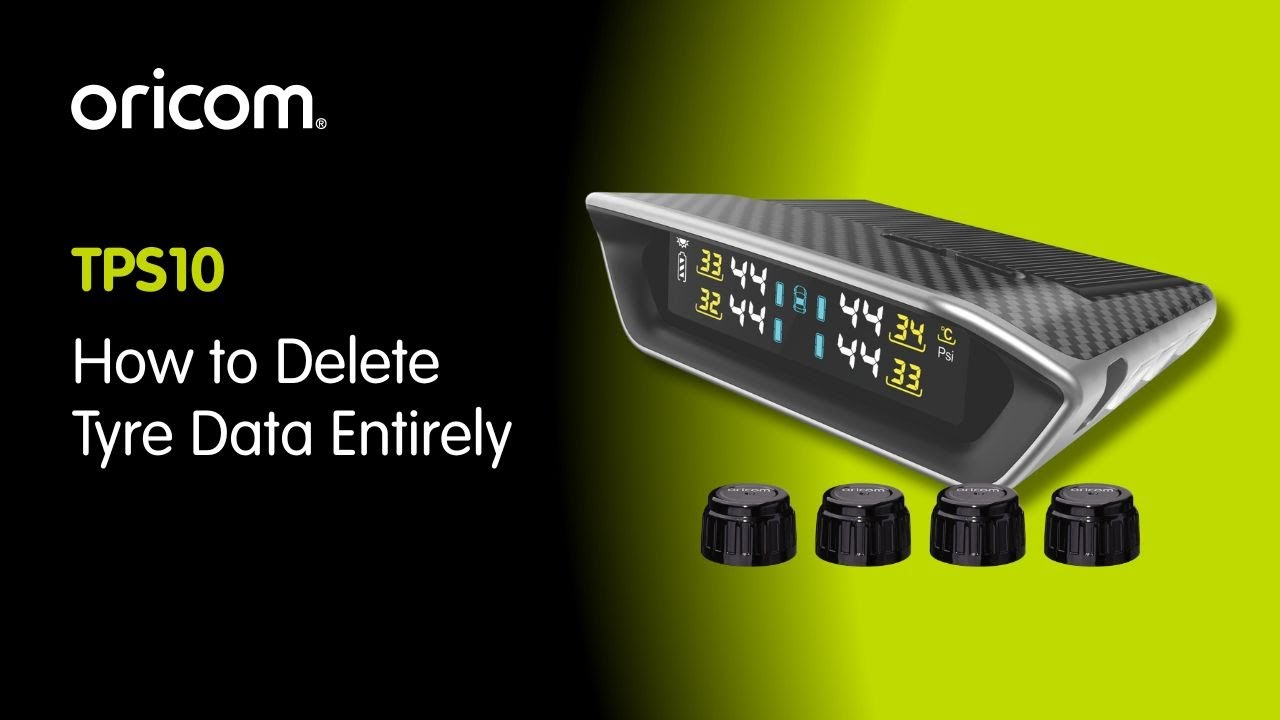 How to Delete Tyre Data Entirely from the Oricom TPS10 Tyre Pressure Monitoring System