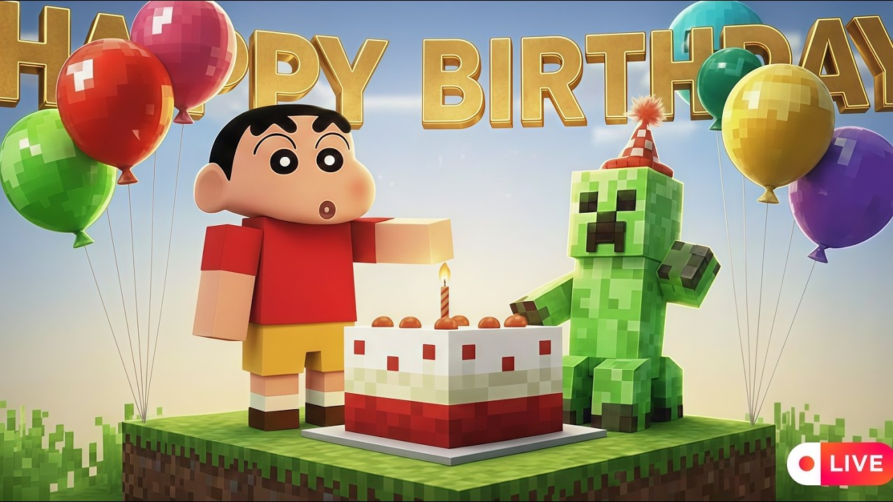 Celebrating My Birthday In Minecraft Public Smp #minecraft #minecraftlive #publicsmp