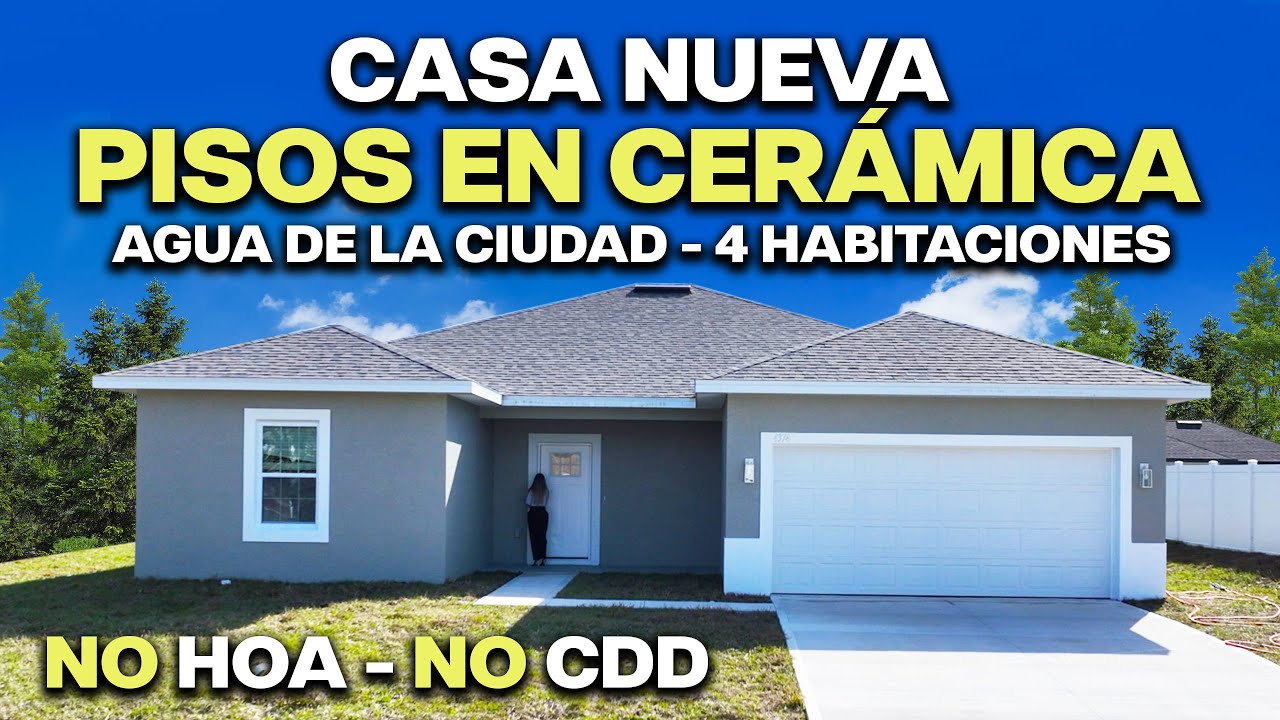 😱🏡 CASA NUEVA en Ocala por SOLO $309,000 | Acabados de LUJO, Cerámica | NO HOA, NO CDD 🚫