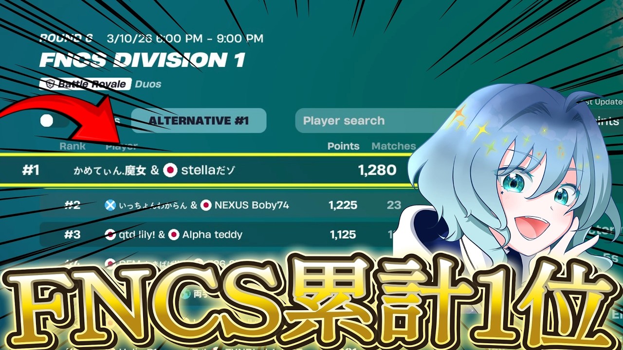 ディビジョン1 予選1位🥇 　【フォートナイト/Fortnite】