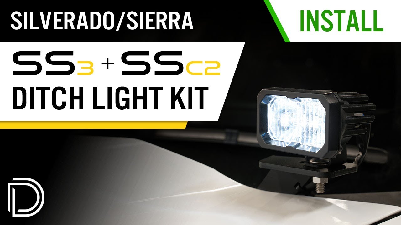 How to Install Ditch Light Bracket Kit for 14-19 Chevy Silverado & GMC Sierra 1500 | Diode Dynamics