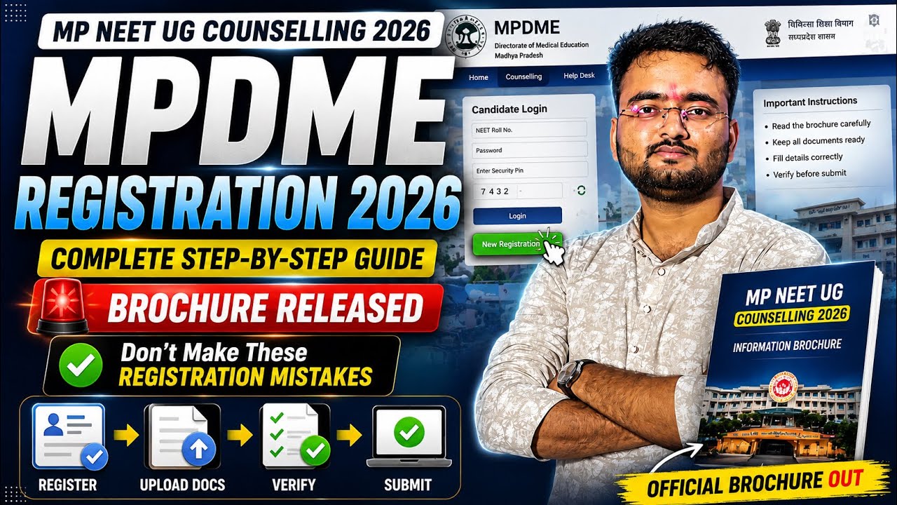 🚨MP NEET UG Counselling 2026 Registration Started? Complete MPDME Registration Process| Step-by-Step
