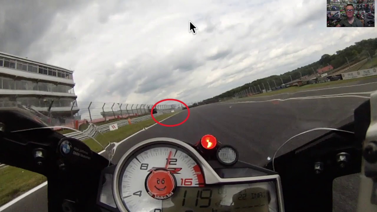 Brands Hatch - Paddock Hill bogey section Mike Spike Edwards motorcycle coach motorbike infovid