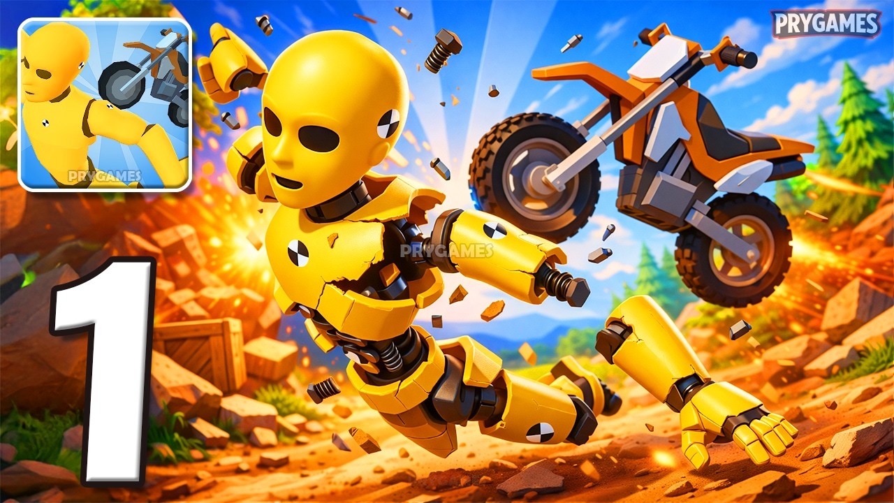 Crash Him - Gameplay Walkthrough Part 1 - Ragdoll Crash Hit Break (Android, iOS)
