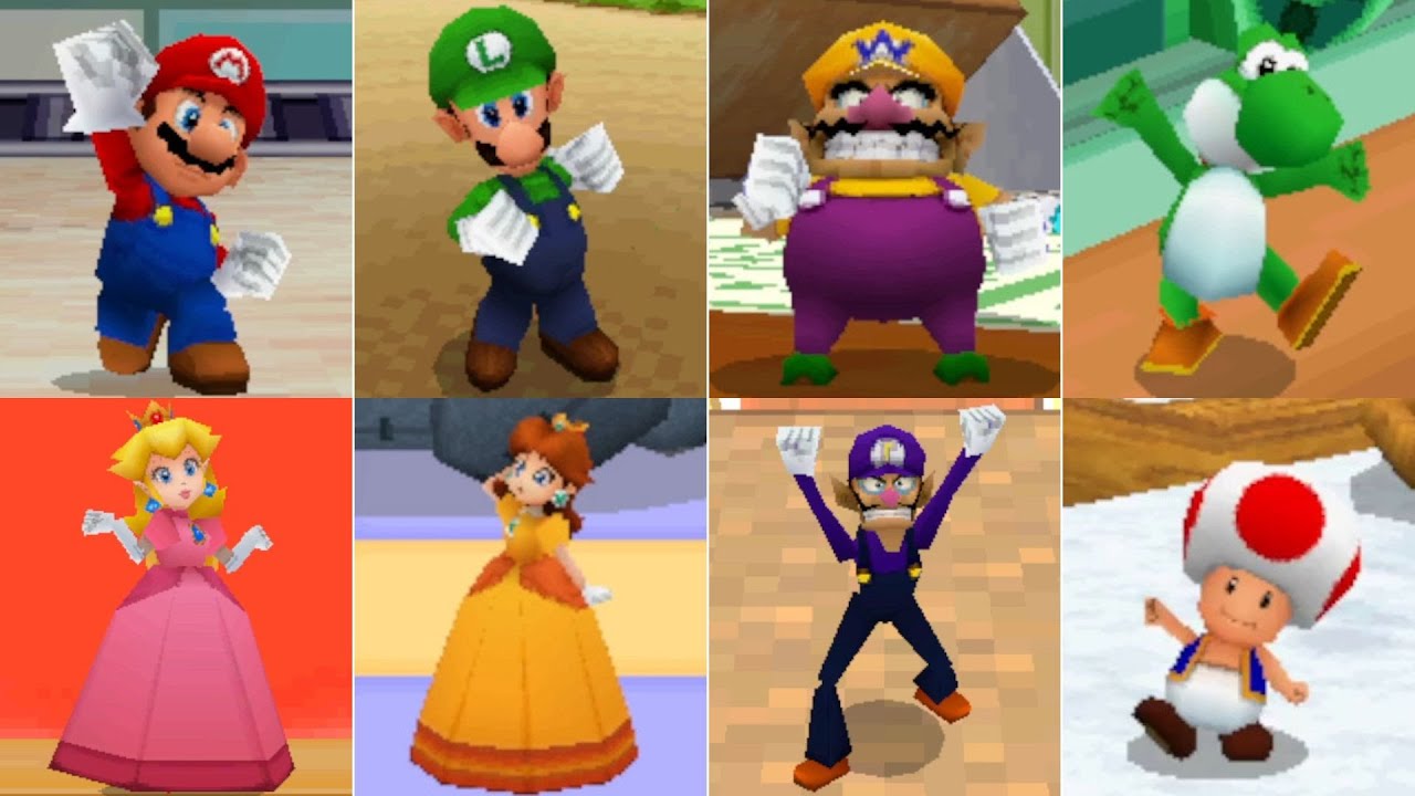Mario Party DS // All Playable Characters [1st Place]